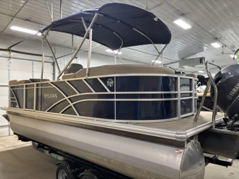 Another view of 2024 SYLVAN MIRAGE 822 LZ 115HP LEGS BUNK TRAILER for sale in Fargo, ND at McLaughlin's RV and Marine - Fargo