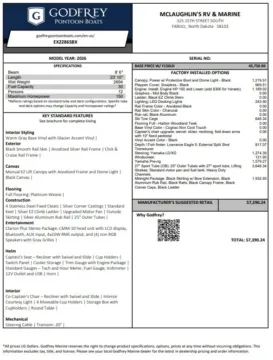 Unknown 2026 GODFREY XPERIENCE 2286 SBX TRIPLE 150HP BUNK TRAILER for sale in Fargo, ND