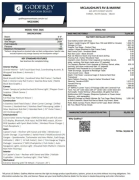 Unknown 2026 GODFREY MONACO 235 SBC TRIPLE 200HP BUNK TRAILER for sale in Fargo, ND