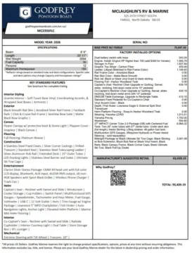 Unknown 2026 GODFREY MONACO 235 SFLC TRIPLE 200HP BUNK TRAILER for sale in Fargo, ND