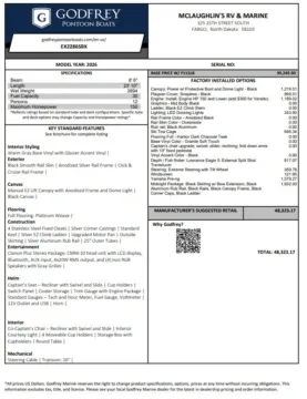 Unknown 2026 GODFREY XPERIENCE 2286 SBX 115HP BUNK TRAILER for sale in Fargo, ND