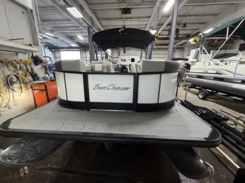 Another view of 2026 SUNCHASER ECLIPSE 25 LR DH TRIPLE 250HP BUNK TRAILER for sale in Fargo, ND at McLaughlin's RV and Marine - Fargo