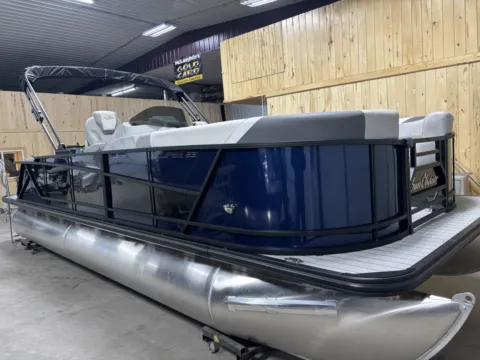 Blue 2026 SUNCHASER ECLIPSE 23 SB DH 150HP BUNK TRAILER for sale in Fargo, ND