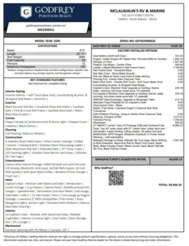 Another view of 2026 GODFREY MONACO 235 SFLC TRIPLE 200HP BUNK TRAILER for sale in Fargo, ND at McLaughlin's RV and Marine - Fargo