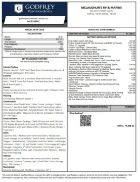 Another view of 2026 GODFREY MONACO 235 SFLC 150HP BUNK TRAILER for sale in Fargo, ND at McLaughlin's RV and Marine - Fargo