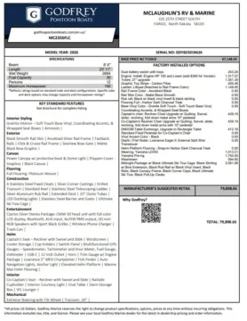 Another view of 2026 GODFREY MONACO 235 SFLC 150HP BUNK TRAILER for sale in Fargo, ND at McLaughlin's RV and Marine - Fargo