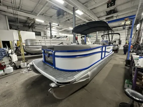 White 2026 PREMIER SUNSCAPE 220 RF 115HP BUNK TRAILER for sale in Fargo, ND