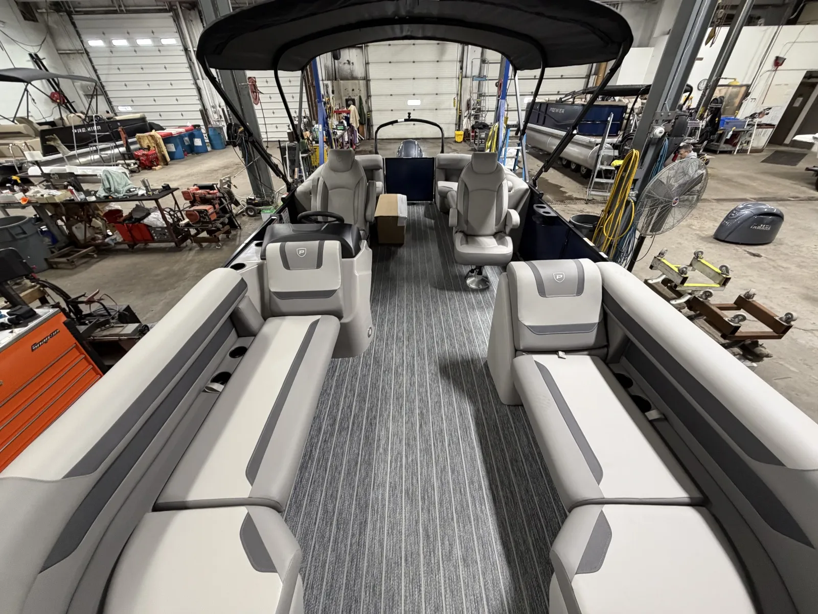 Blue 2026 PREMIER SUNSCAPE 220 RF 115HP BUNK TRAILER for sale in Fargo, ND