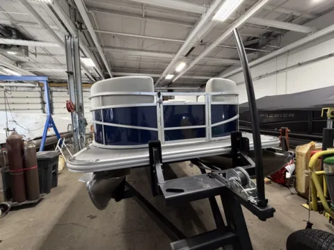 Another view of 2026 SUNCHASER VISTA 18 LR 50HP BUNK TRAILER for sale in Fargo, ND at McLaughlin's RV and Marine - Fargo