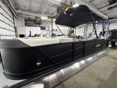 Photos of 2026 SUNCHASER ECLIPSE 23 SB DH 150HP BUNK TRAILER for sale in Brainerd, MN at McLaughlin's RV & Marine - Brainerd