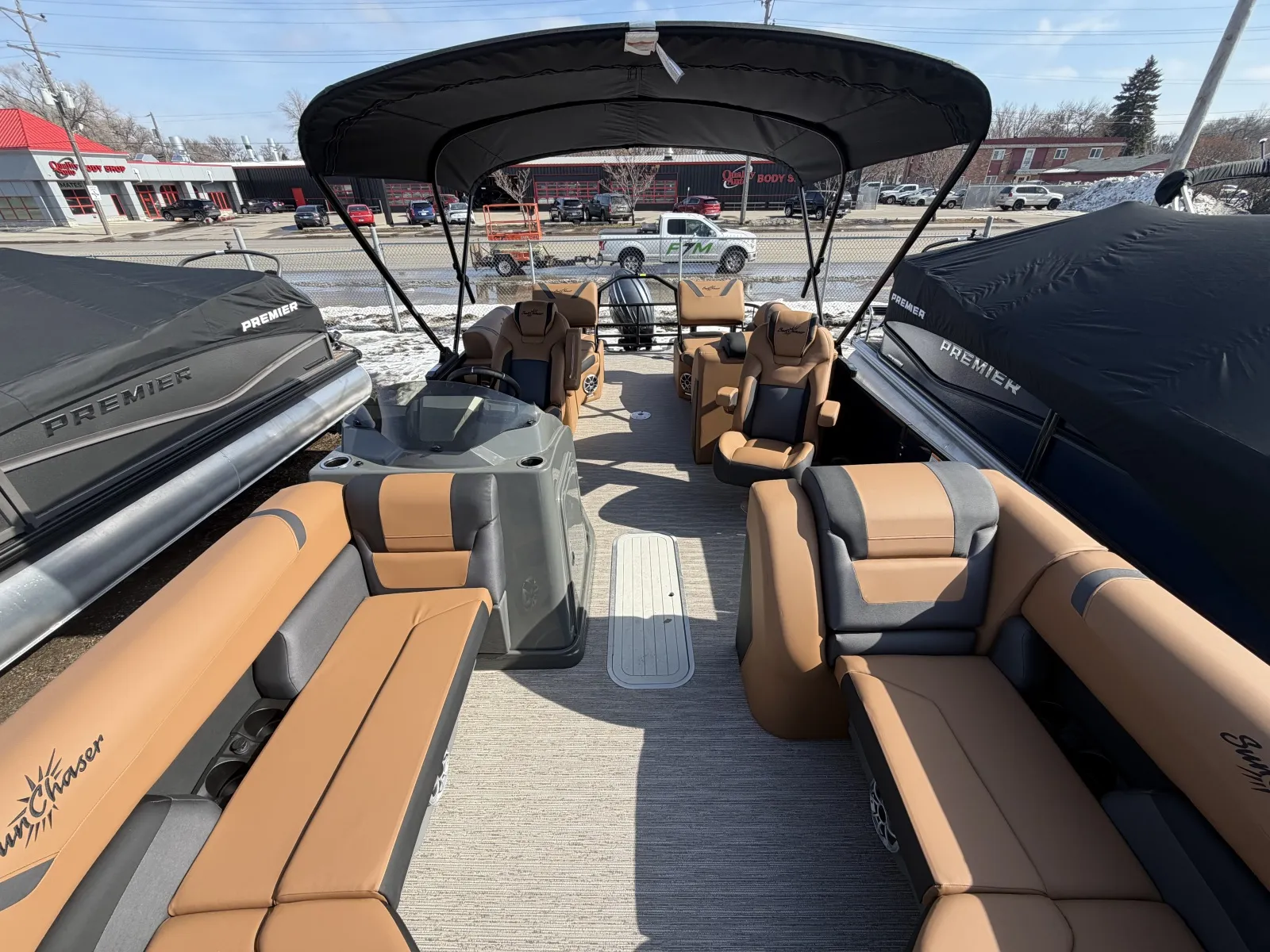 Photos of 2026 SUNCHASER ECLIPSE 23 LR DH TRIPLE 200HP BUNK TRAILER for sale in Fargo, ND at McLaughlin's RV and Marine - Fargo