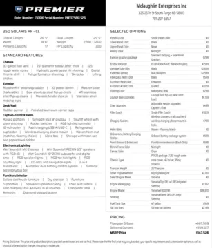 Another view of 2026 PREMIER SOLARIS 250 RF PTX TRIPLE 300HP BUINK TRAILER for sale in Fargo, ND at McLaughlin's RV and Marine - Fargo