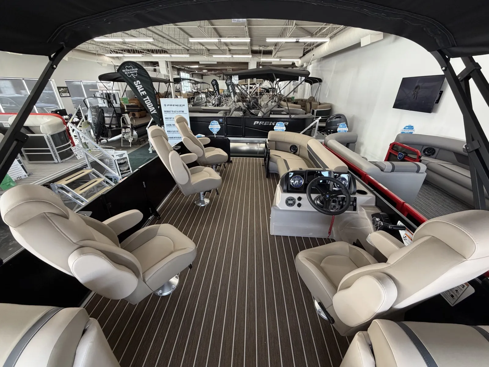 Another view of 2026 PREMIER SUNSCAPE 220 RF 115HP BUNK TRAILER for sale in Fargo, ND at McLaughlin's RV and Marine - Fargo