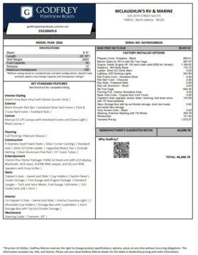 Unknown 2026 GODFREY XPERIENCE 2286 SFLX 115HP BUNK TRAILER for sale in Fargo, ND