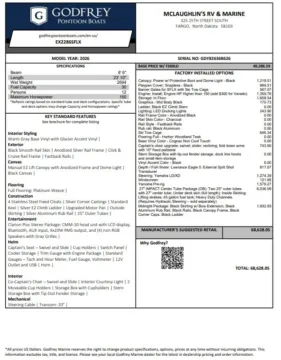 Unknown 2026 GODFREY XPERIENCE 2286 SFLX TRIPLE 200HP BUNK TRAILER for sale in Fargo, ND