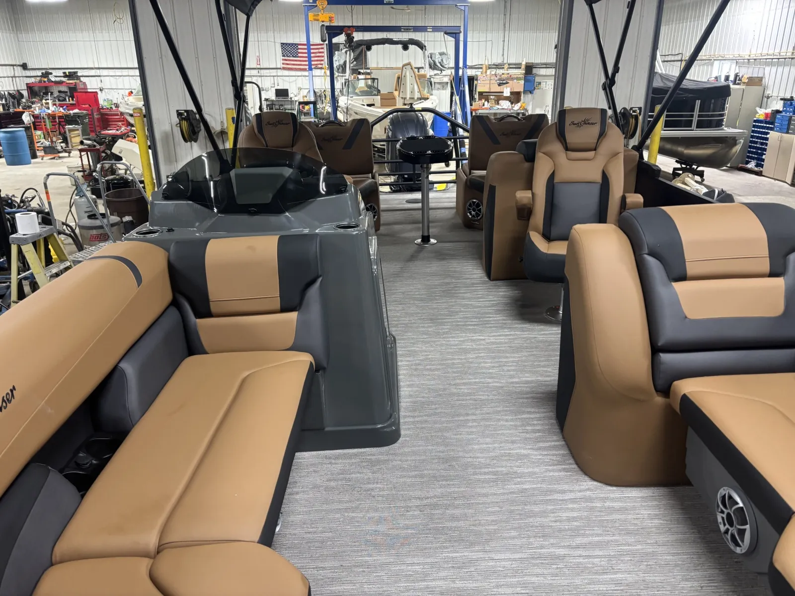 Blue 2026 SUNCHASER ECLIPSE 23 LR DH 150HP BUNK TRAILER for sale in Fargo, ND