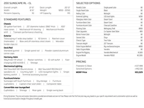 Another view of 2026 PREMIER SUNSCAPE 200 RL 90HP BUNK TRAILER for sale in Fargo, ND at McLaughlin's RV and Marine - Fargo