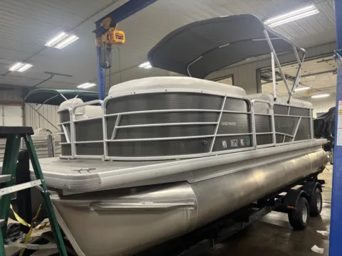 Photos of 2022 GODFREY SWEETWATER 2080 CX 90HP SEA LEGS TRAILER for sale in Fargo, ND at McLaughlin's RV and Marine - Fargo