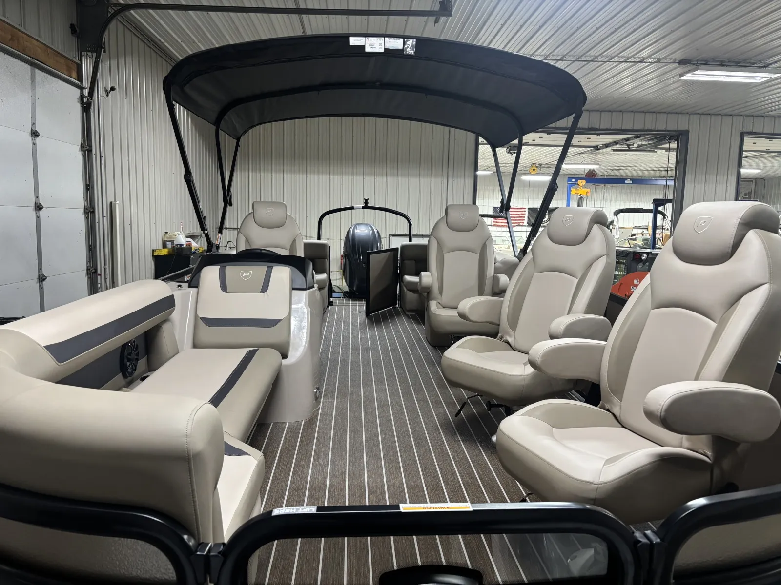 Photos of 2026 PREMIER SUNSCAPE 220 RF PTX TRIPLE 200HP BUNK TRAILER for sale in Detroit Lakes, MN at McLaughlin's RV & Marine - Detroit Lakes