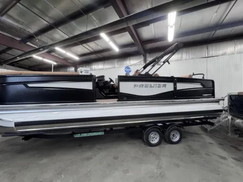 Black 2026 PREMIER INTRIGUE 250 RLO PTX TRIPLE 300HP BUNK TRAILER for sale in Fargo, ND