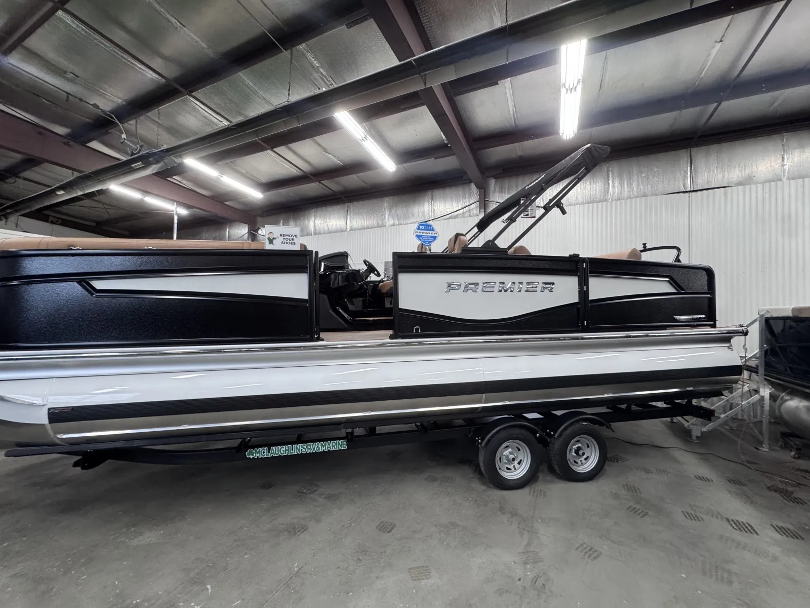 Black 2026 PREMIER INTRIGUE 250 RLO PTX TRIPLE 300HP BUNK TRAILER for sale in Fargo, ND