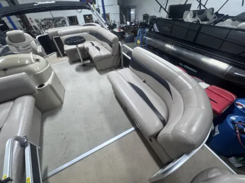 Another view of 2014 SWEETWATER PONTOON 2086 BOW FISH 50HP BUNK TRAILER for sale in Fargo, ND at McLaughlin's RV and Marine - Fargo