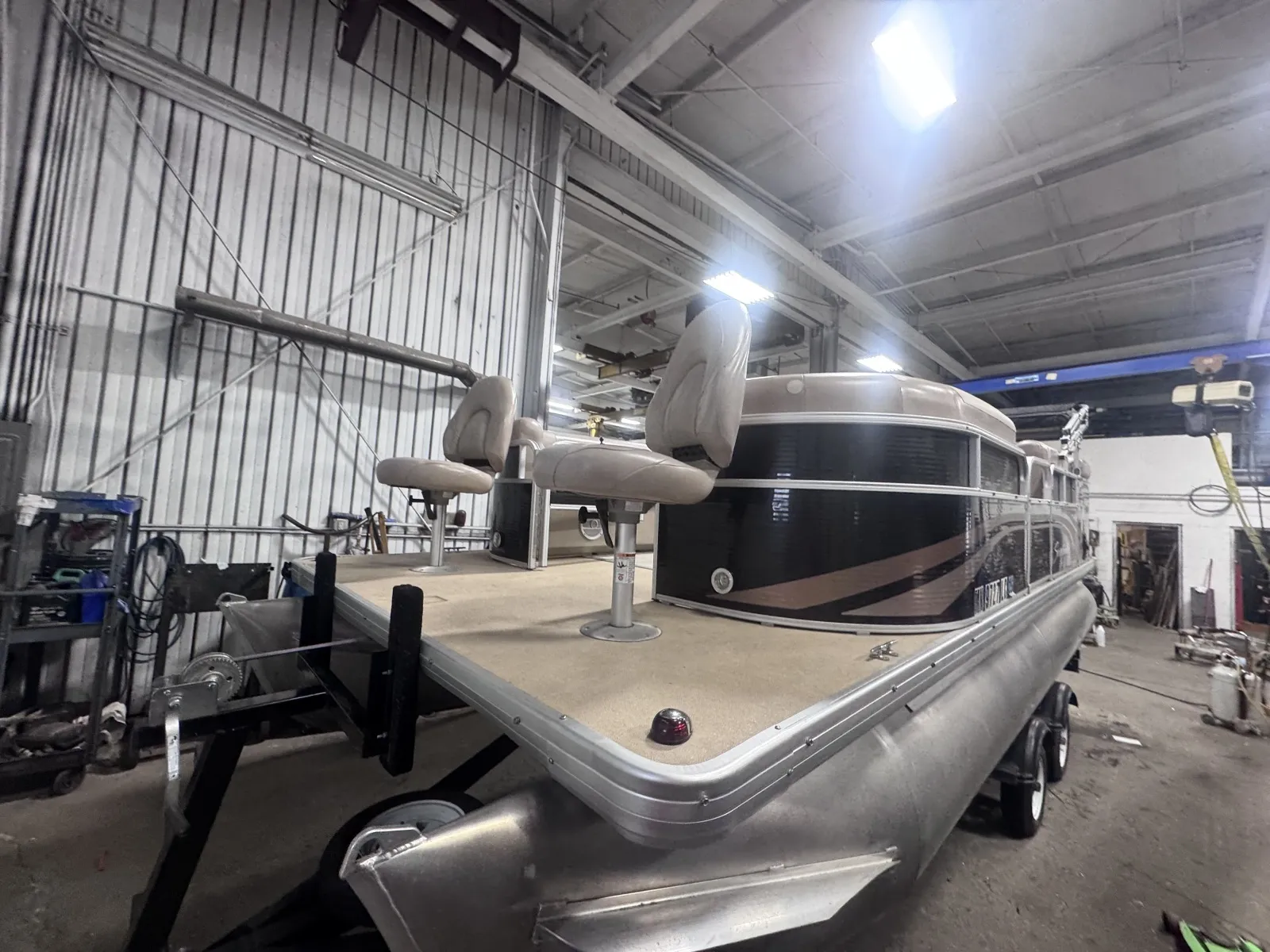 Photos of 2014 SWEETWATER PONTOON 2086 BOW FISH 50HP BUNK TRAILER for sale in Fargo, ND at McLaughlin's RV and Marine - Fargo