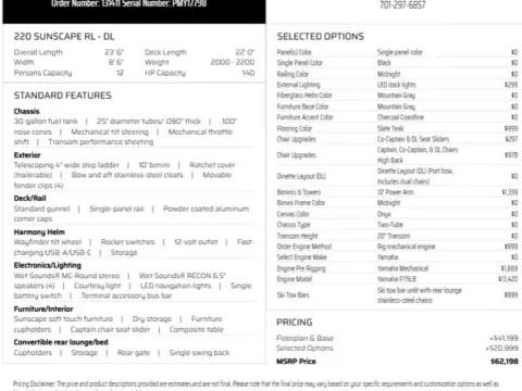 Another view of 2026 PREMIER SUNSCAPE 220 RL 115HP BUNK TRAILER for sale in Fargo, ND at McLaughlin's RV and Marine - Fargo