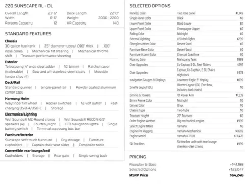 Another view of 2026 PREMIER SUNSCAPE 220 RL 115HP BUNK TRAILER for sale in Fargo, ND at McLaughlin's RV and Marine - Fargo