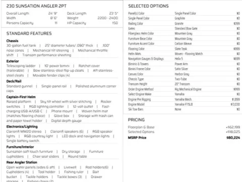Another view of 2026 PREMIER SUNSATION 230 ANGLER 150HP BUNK TRAILER for sale in Fargo, ND at McLaughlin's RV and Marine - Fargo