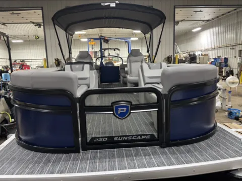 Photos of 2026 PREMIER SUNSCAPE 220 RF 150HP BUNK TRAILER for sale in Fargo, ND at McLaughlin's RV and Marine - Fargo