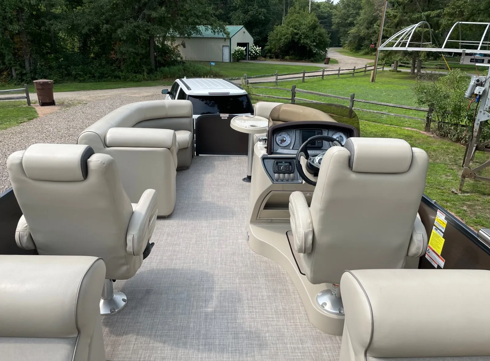 Another view of 2018 PREMIER SUNSATION 230 RF 140HP BUNK TRAILER for sale in Fargo, ND at McLaughlin's RV and Marine - Fargo