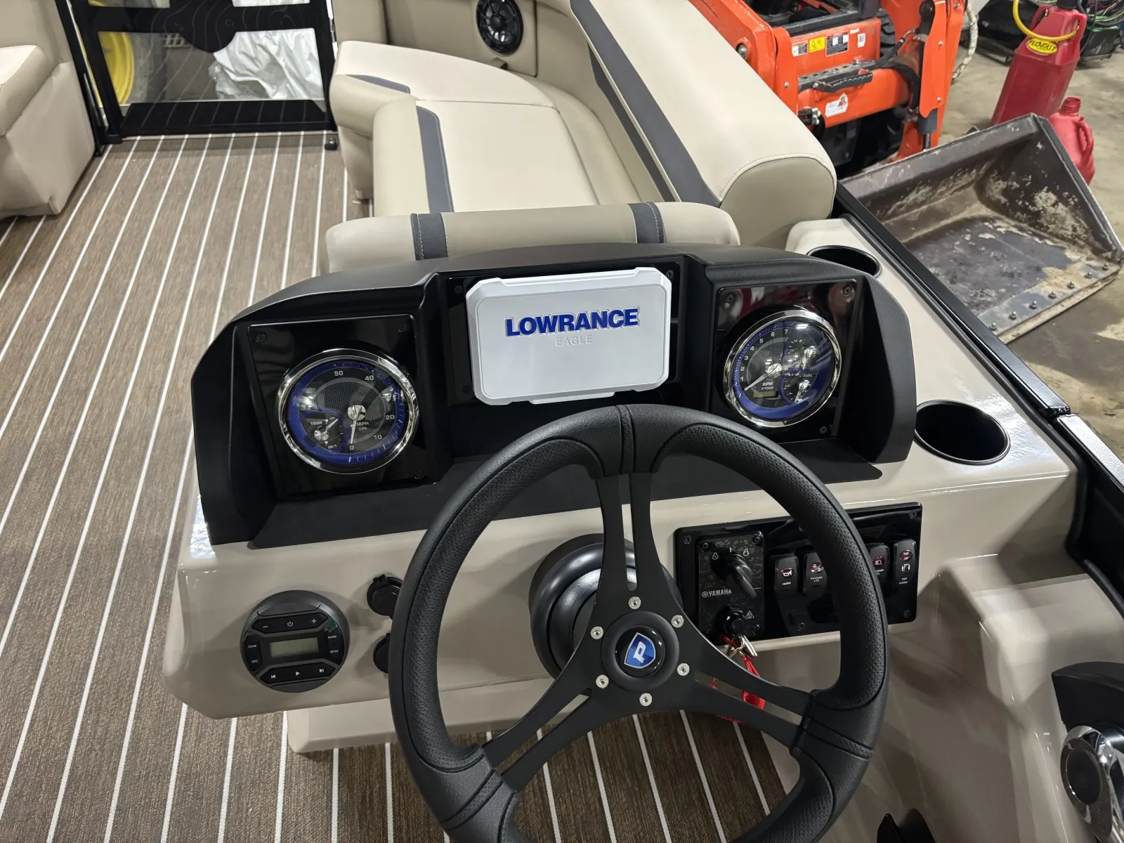 Another view of 2026 PREMIER SUNSCAPE 220 RF 150HP LEGS BUNK TRAILER for sale in Detroit Lakes, MN at McLaughlin's RV & Marine - Detroit Lakes