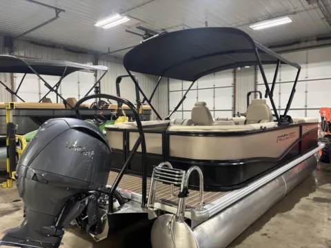 Another view of 2026 PREMIER SUNSCAPE 220 RF 150HP BUNK TRAILER for sale in Fargo, ND at McLaughlin's RV and Marine - Fargo