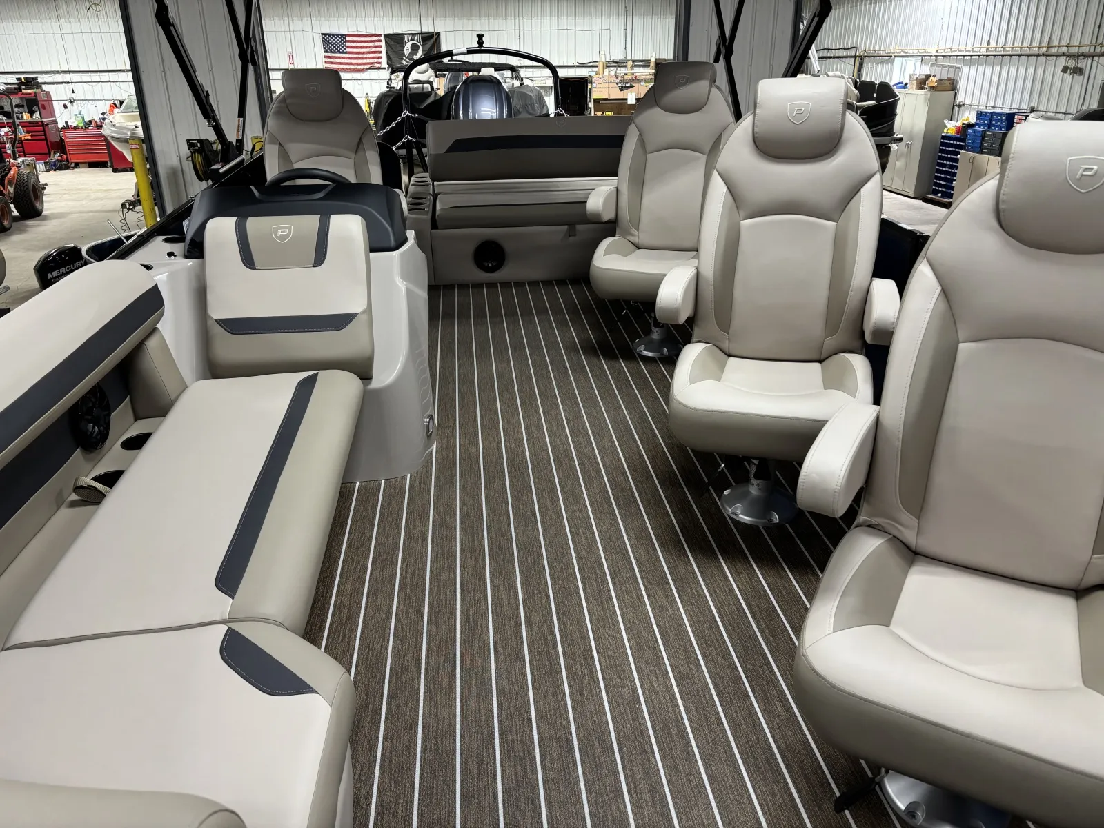 Blue 2026 PREMIER SUNSCAPE 220 RL PTX TRIPLE 200HP BUNK TRAILER for sale in Fargo, ND