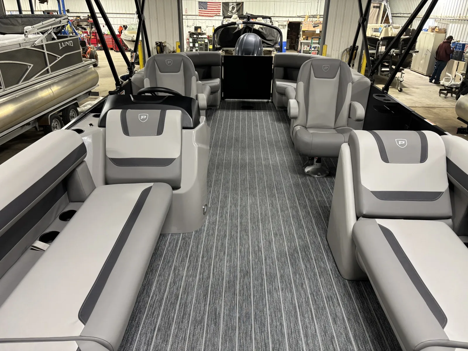Photos of 2026 PREMIER SUNSCAPE 220 RF PTX TRIPLE 200HP BUNK TRAILER for sale in Fargo, ND at McLaughlin's RV and Marine - Fargo
