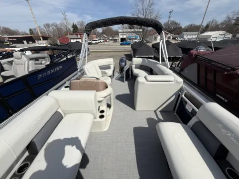 Blue 2026 SUNCHASER VISTA 18 LR 50HP BUNK TRAILER for sale in Fargo, ND