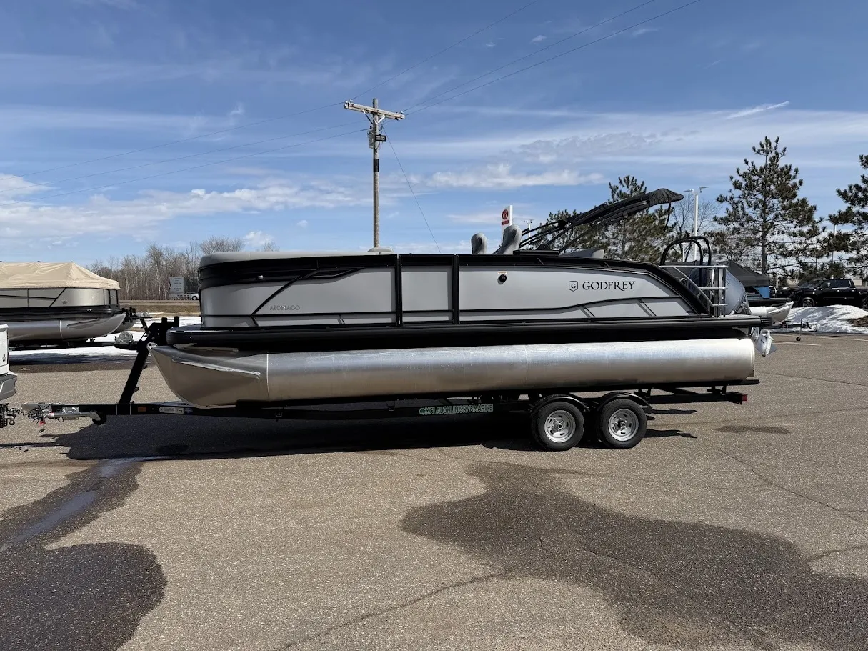 Photos of 2026 GODFREY MONACO 235 SFLC TRIPLE 200HP BUNK TRAILER for sale in Fargo, ND at McLaughlin's RV and Marine - Fargo