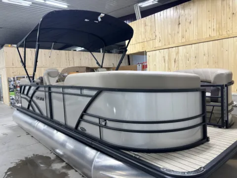 Another view of 2026 SYLVAN MIRAGE 822 LZ 115HP BUNK TRAILER for sale in Detroit Lakes, MN at McLaughlin's RV & Marine - Detroit Lakes