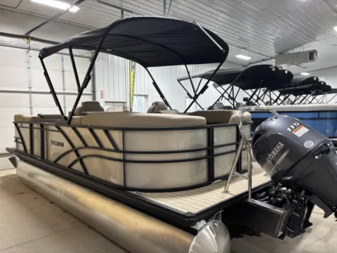 More photos of 2026 SYLVAN MIRAGE 822 LZ 115HP BUNK TRAILER at McLaughlin's RV and Marine - Fargo, ND