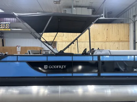 Another view of 2026 GODFREY XPERIENCE 2286 SFLX 150HP BUNK TRAILER for sale in Fargo, ND at McLaughlin's RV and Marine - Fargo