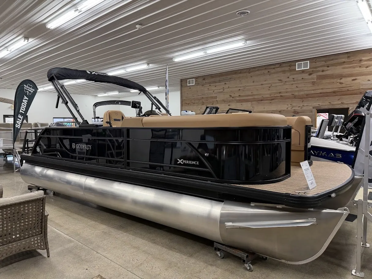 Another view of 2026 GODFREY XPERIENCE 2286 SFLX 150HP BUNK TRAILER for sale in Brainerd, MN at McLaughlin's RV & Marine - Brainerd