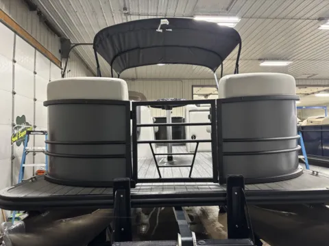 Another view of 2026 SYLVAN MIRAGE 820 PARTY FISH 90HP BUNK TRAILER for sale in Fargo, ND at McLaughlin's RV and Marine - Fargo