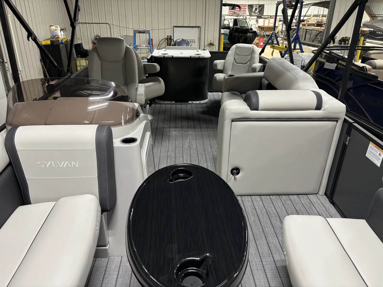 Gray 2026 SYLVAN MIRAGE 820 PARTY FISH 90HP BUNK TRAILER for sale in Fargo, ND