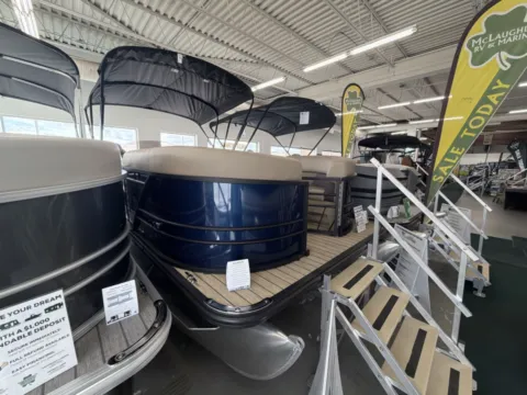 Photos of 2026 SYLVAN MIRAGE 820 PARTY FISH 90HP BUNK TRAILER for sale in Fargo, ND at McLaughlin's RV and Marine - Fargo