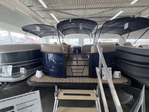 Another view of 2026 SYLVAN MIRAGE 820 PARTY FISH 90HP BUNK TRAILER for sale in Fargo, ND at McLaughlin's RV and Marine - Fargo