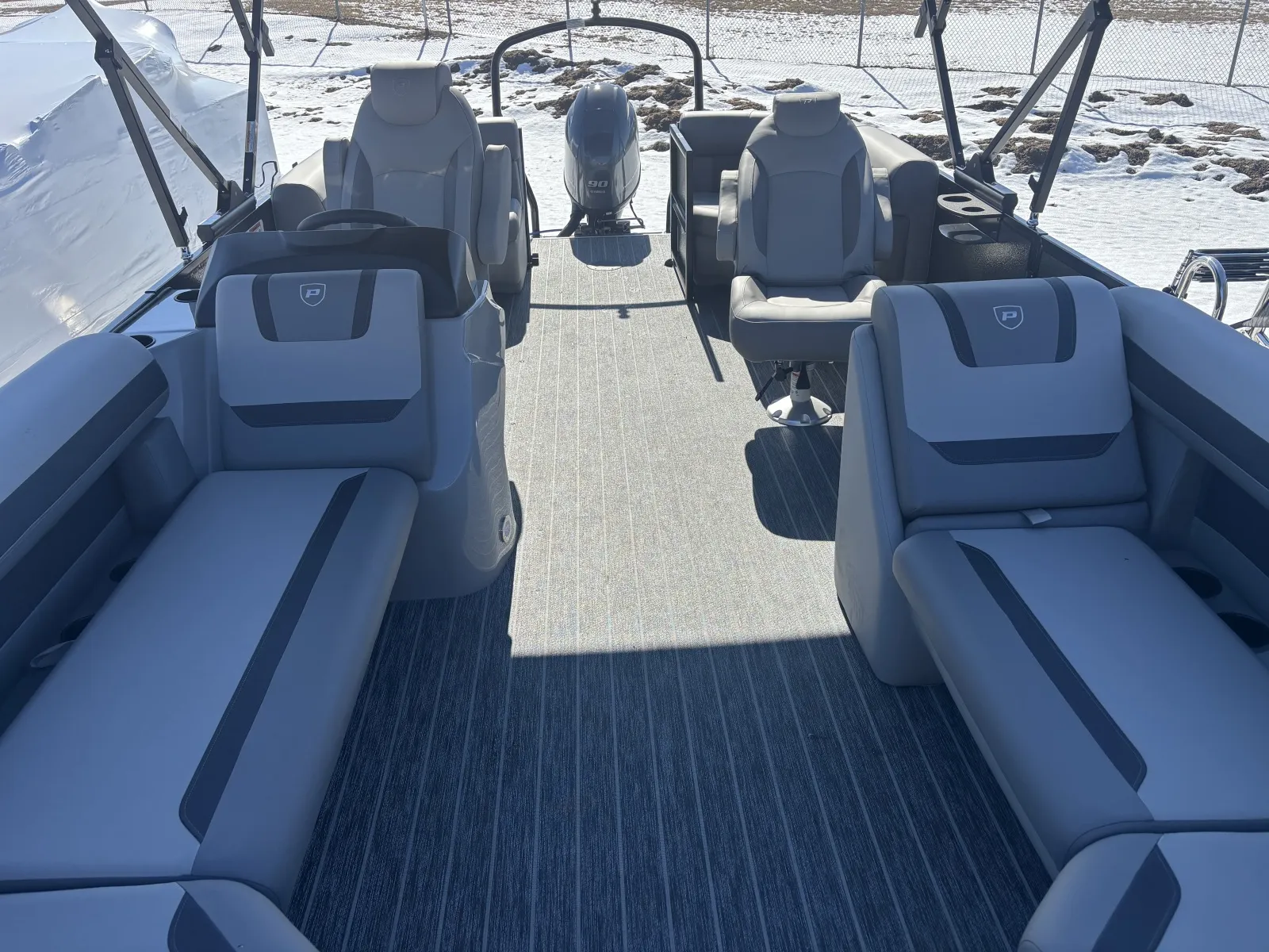 Photos of 2026 PREMIER SUNSCAPE 200 RF 90HP BUNK TRAILER for sale in Fargo, ND at McLaughlin's RV and Marine - Fargo