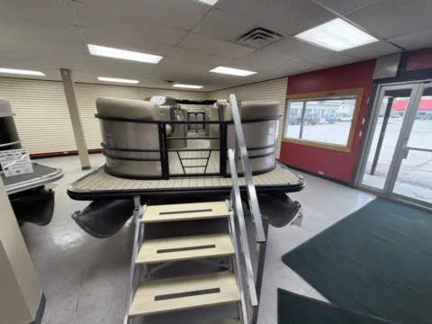 Another view of 2026 SYLVAN MIRAGE 822 LZ 115HP BUNK TRAILER for sale in Fargo, ND at McLaughlin's RV and Marine - Fargo