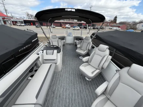 Photos of 2026 PREMIER SUNSCAPE 220 RF PTX TRIPLE 200HP BUNK TRAILER for sale in Fargo, ND at McLaughlin's RV and Marine - Fargo