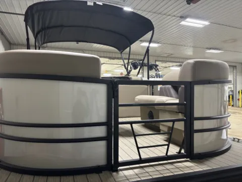 Another view of 2026 SYLVAN MIRAGE 822 PARTY FISH 115HP BUNK TRAILER for sale in Detroit Lakes, MN at McLaughlin's RV & Marine - Detroit Lakes